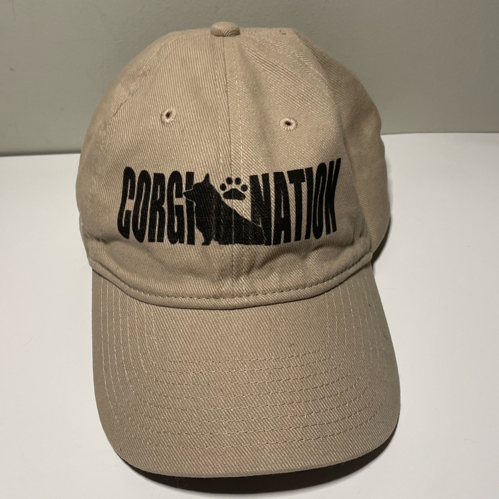 Corgi nation tan baseball cap